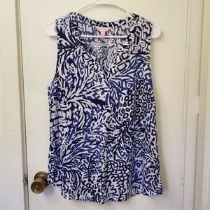 Lilly Pulitzer Stacey Top Indigo Home Slice